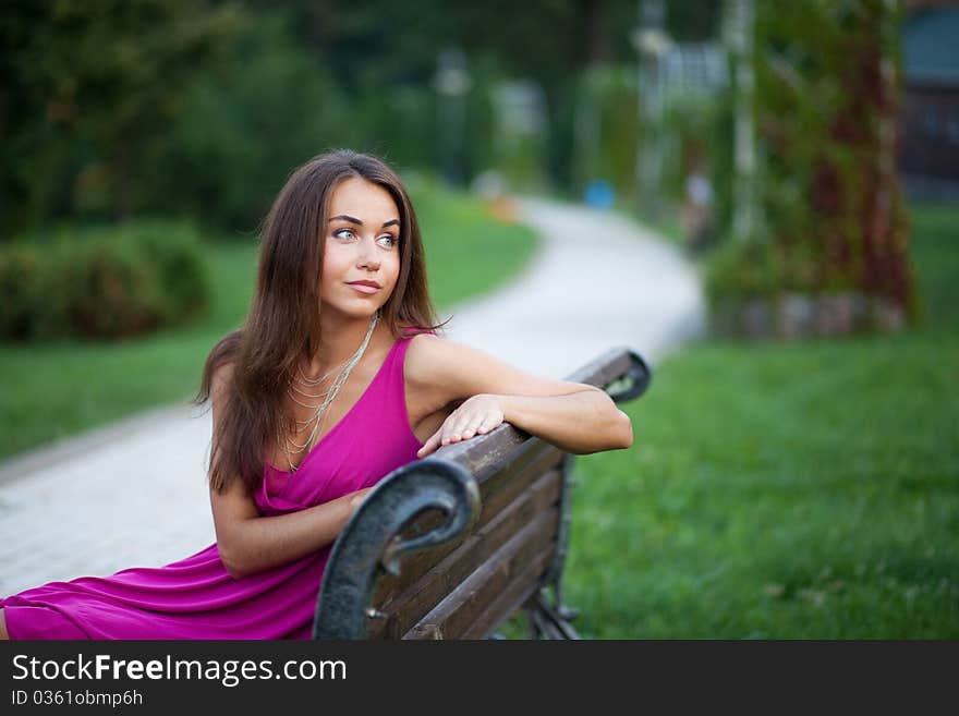 Beautiful young woman outdoor portrait