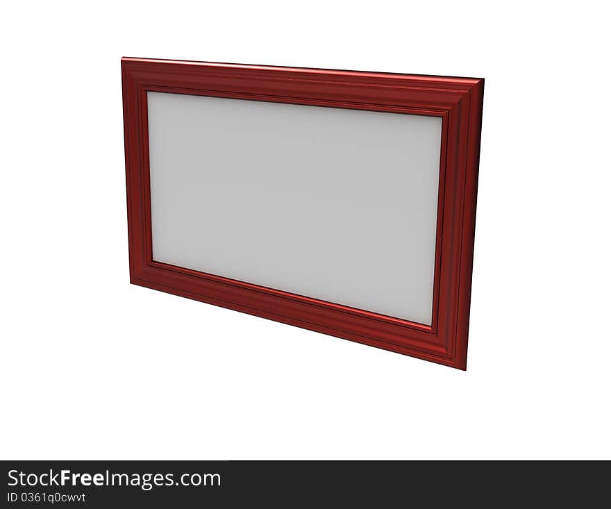 Framework red rectangular on a white background