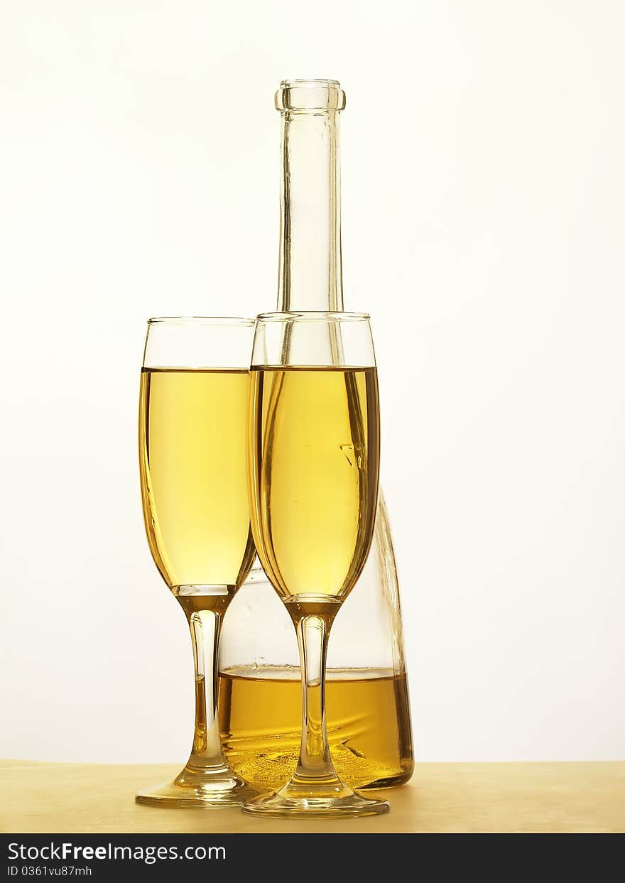 Champagne - Bottle And Glass