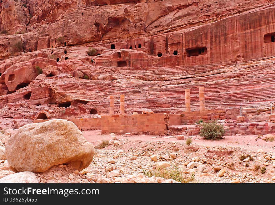 Amphitheatre in Petra, Jordan