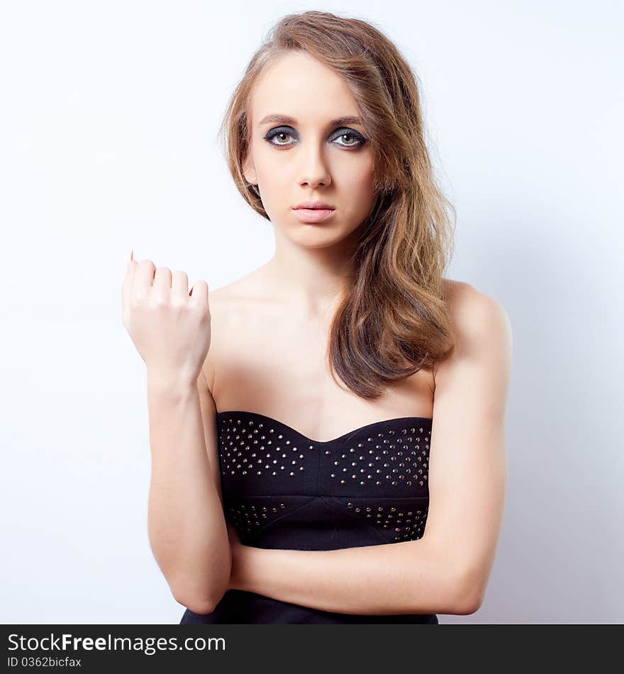 Glamorous portrait of young girl