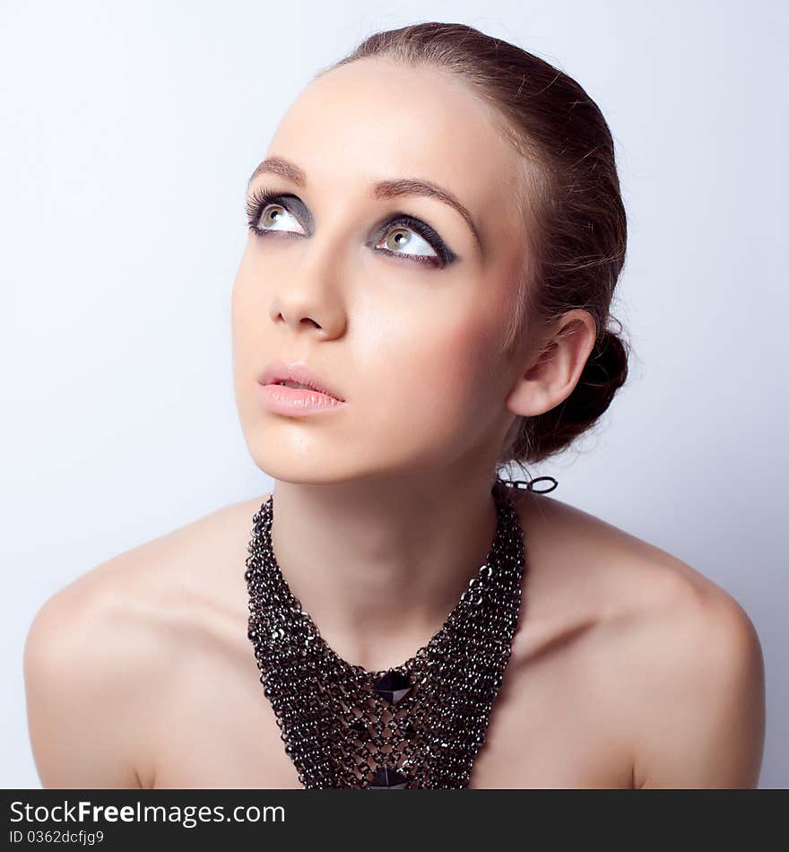 Glamorous portrait of young girl