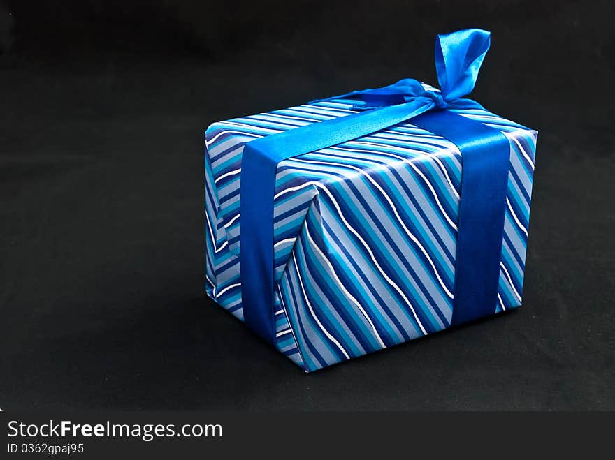 Blue paper gift box