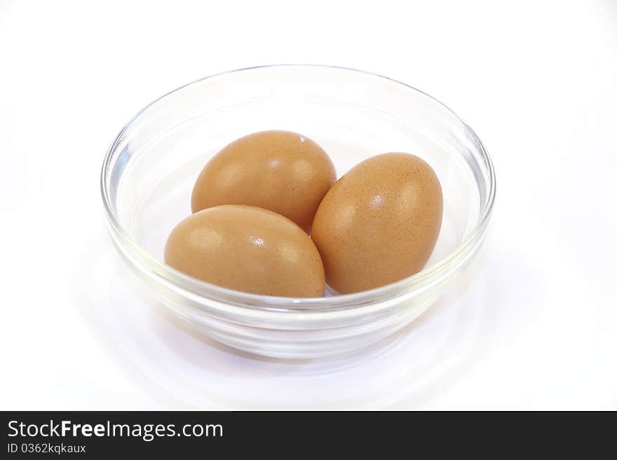 Eggs In A Glass Plate