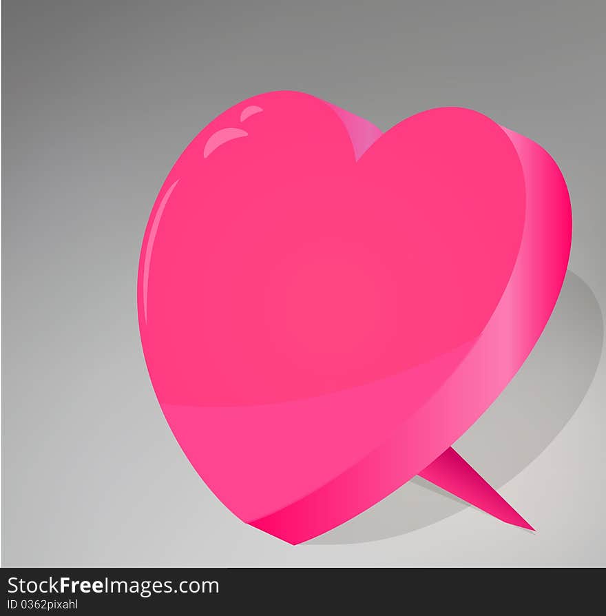 Realistic Heart Frame On The Table