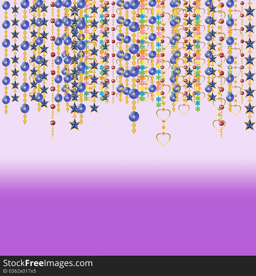 Background with precious suspension brackets.Vector background