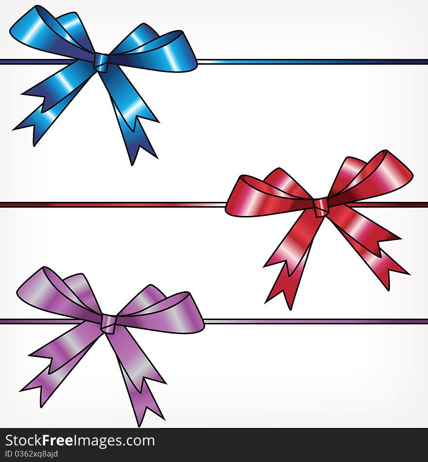 Bows On Ribbons, A Set