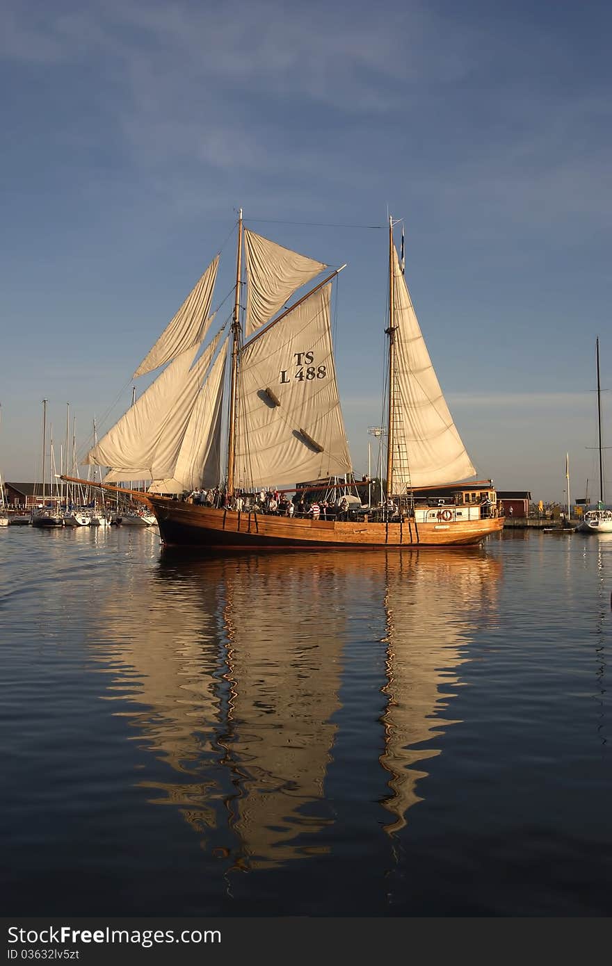 Sailing Ship In Helsinki Harbour