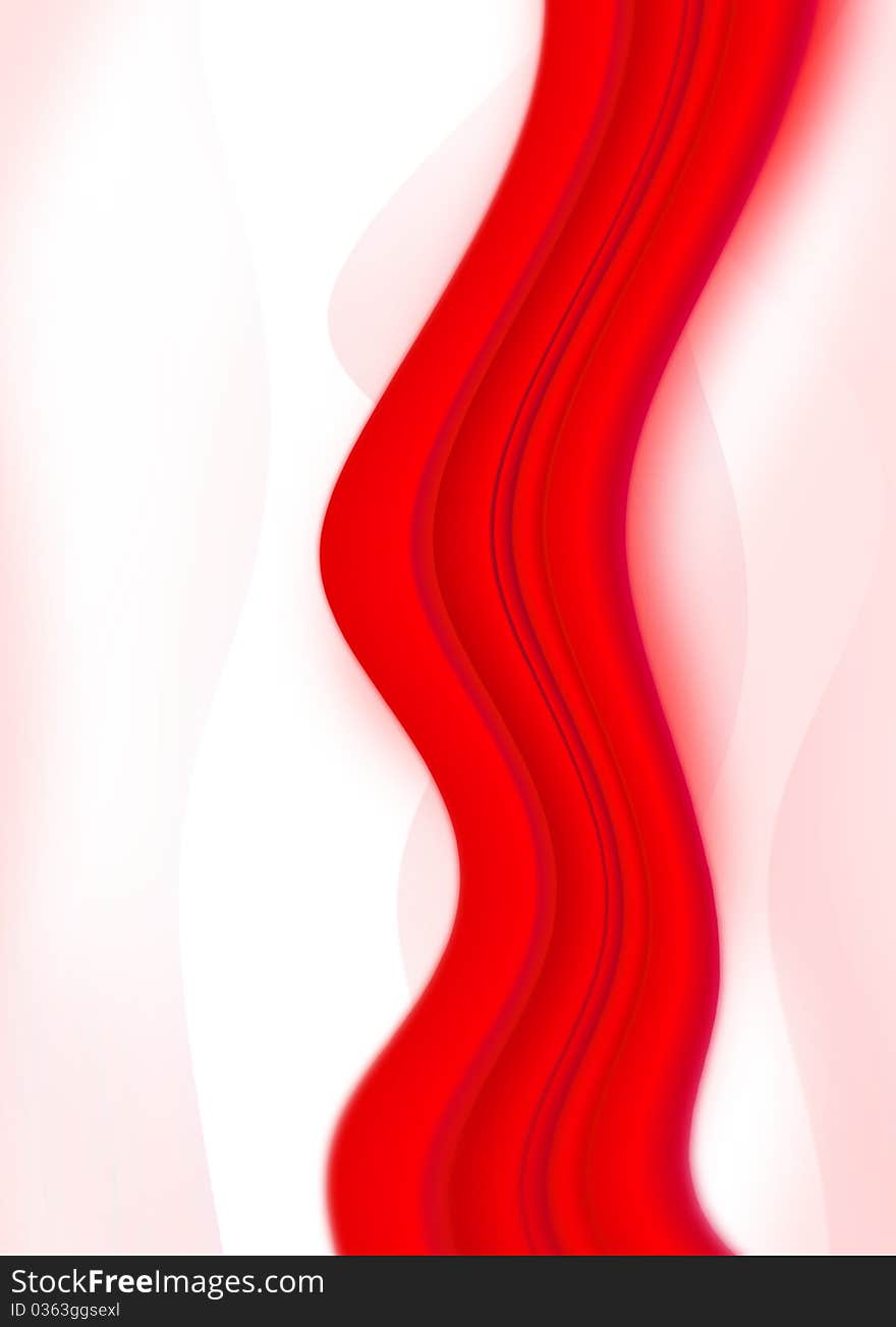 Red Abstract Wave Background