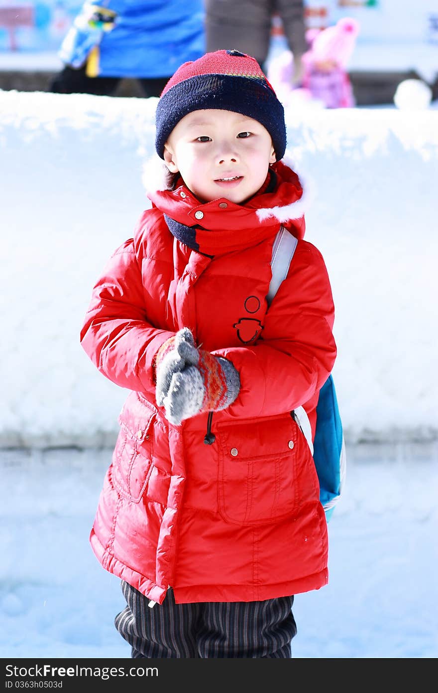 The portrait of an Asian boy. The portrait of an Asian boy