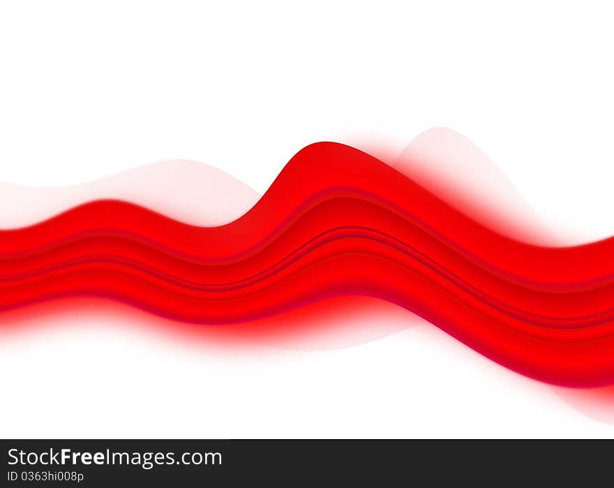 Red Abstract Wave Background