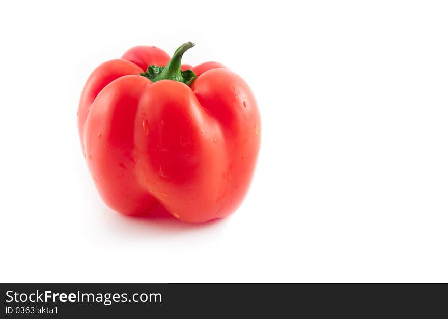 Red pepper isolated on white background, clipping path included