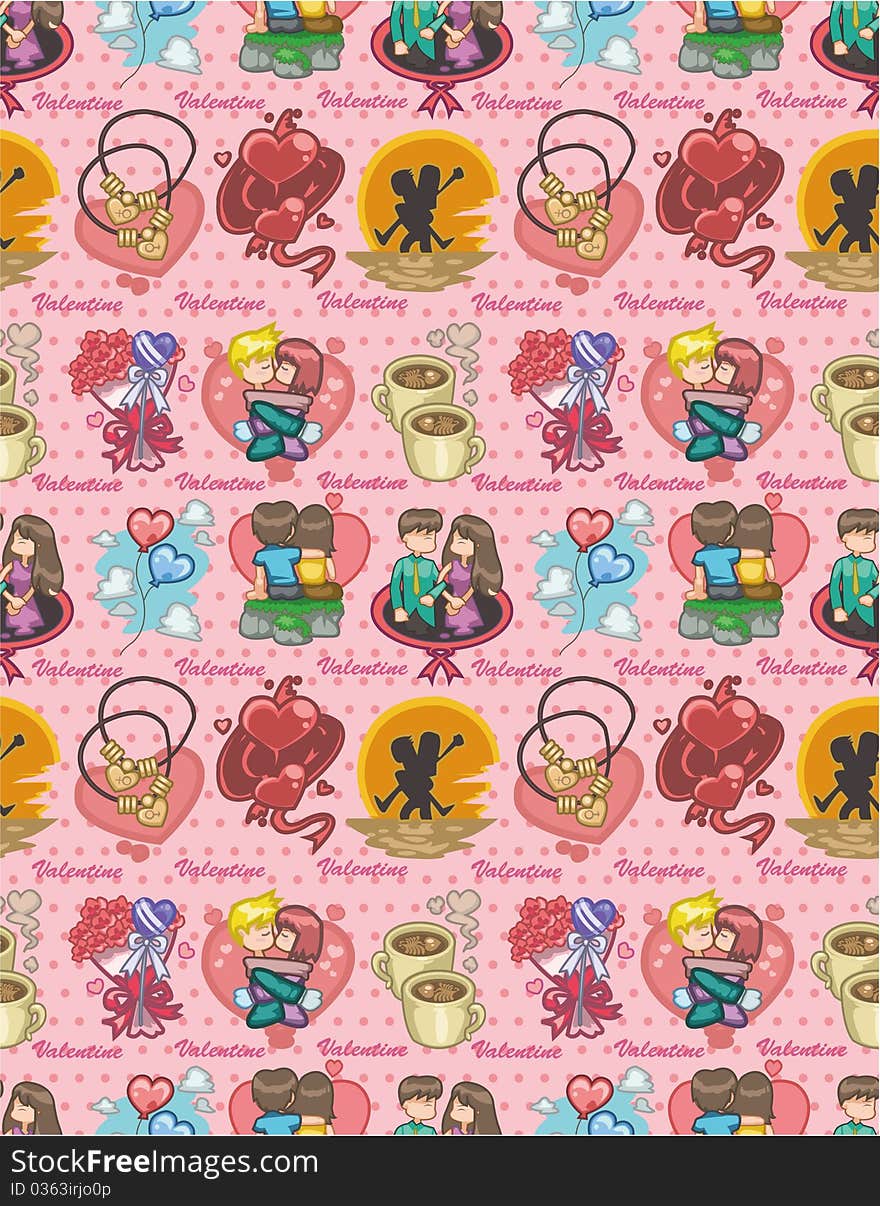 Seamless Valentine s Day pattern