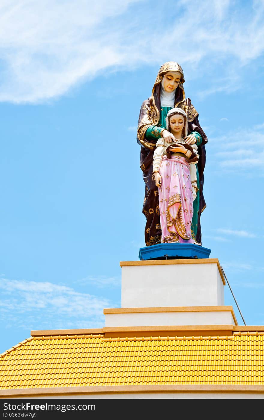 Madonna on roof