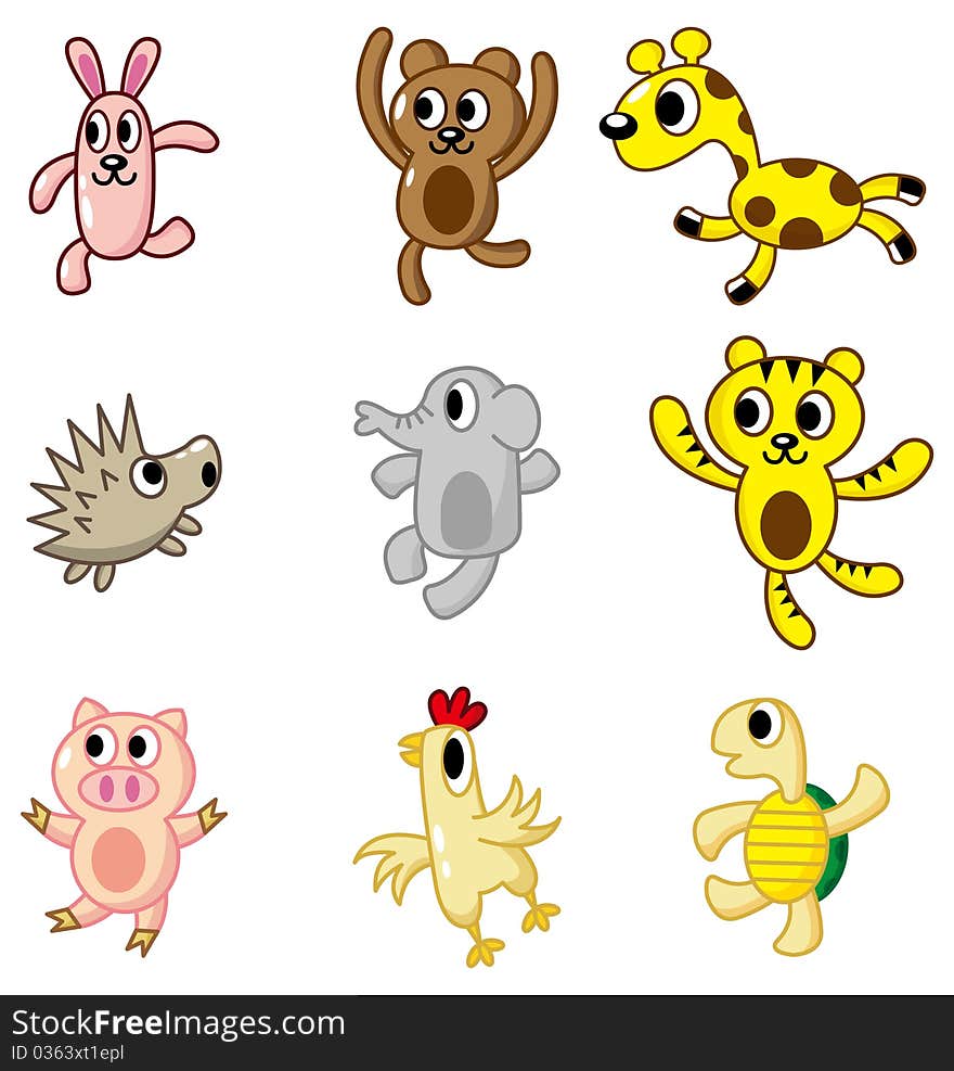 Cartoon animal icon,vector drawing