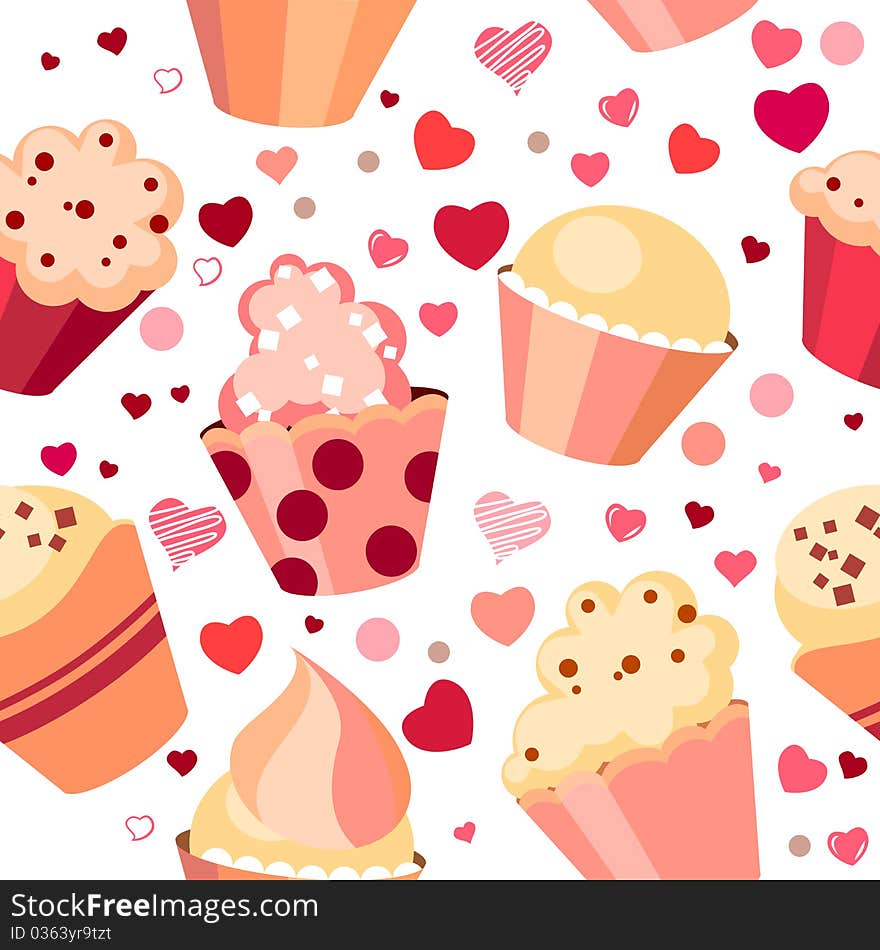 Seamless pattern with chocolates