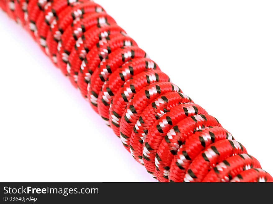 Close up of red rope