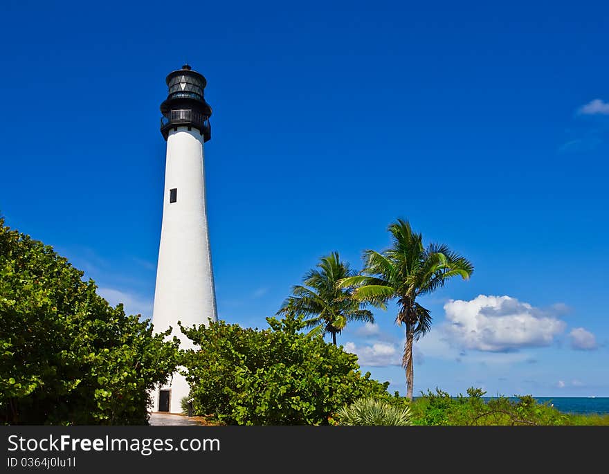 Cape Florida Lighthouse, Key Biscayne, Miami, Florida, USA