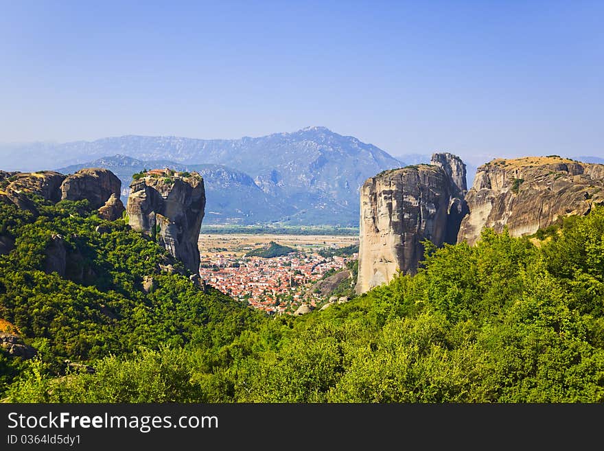 Meteora monastery in Greece - travel background