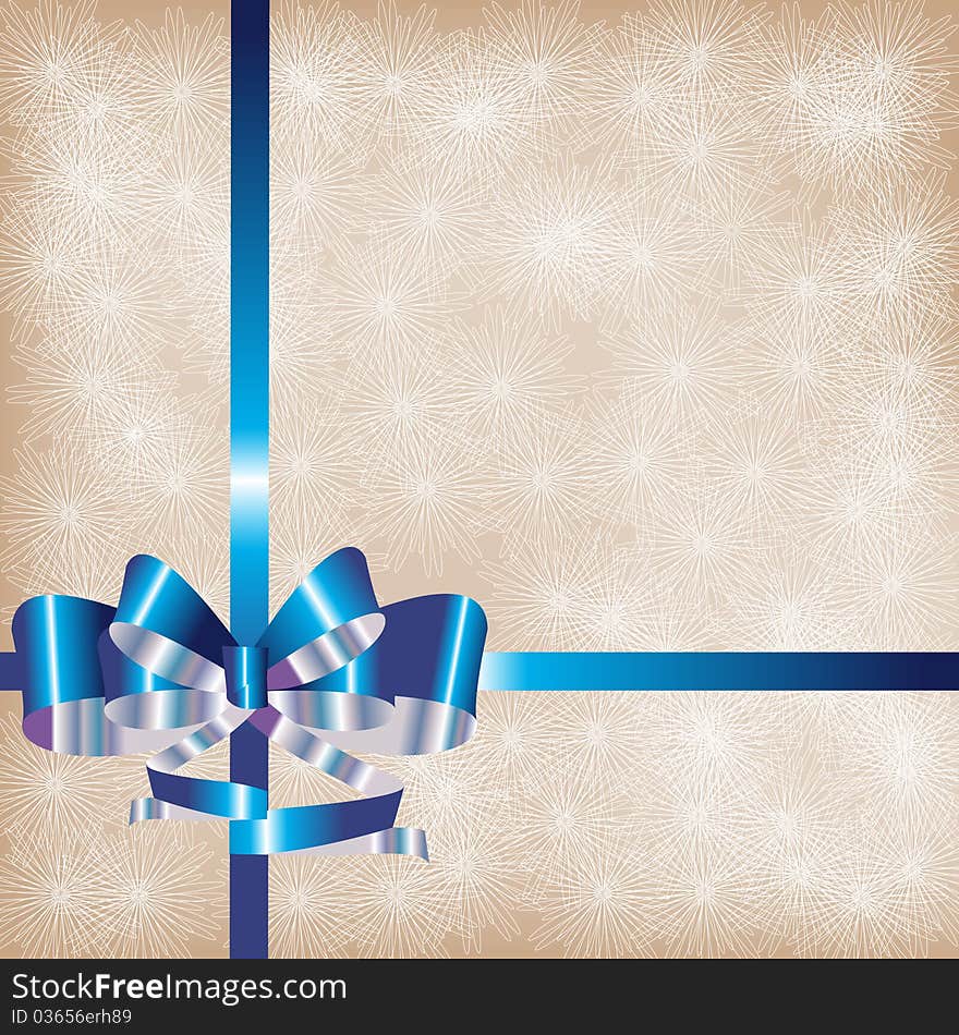 The packed gift, vector background