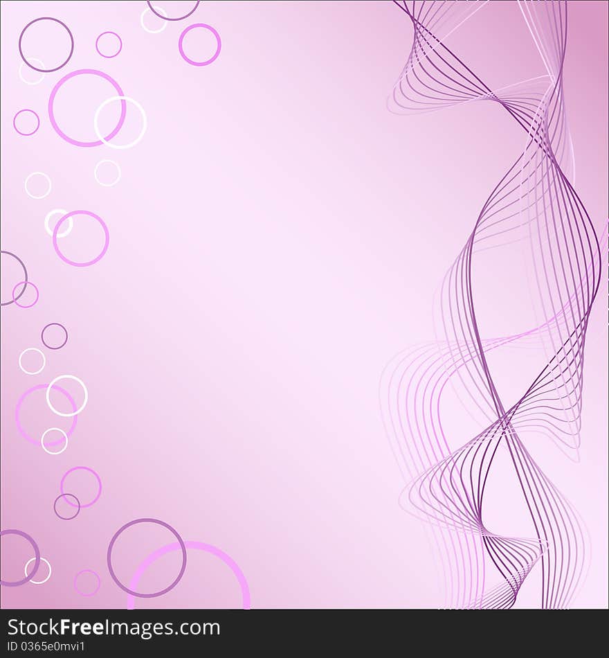 Soft pink background with circles and curved lines. Soft pink background with circles and curved lines