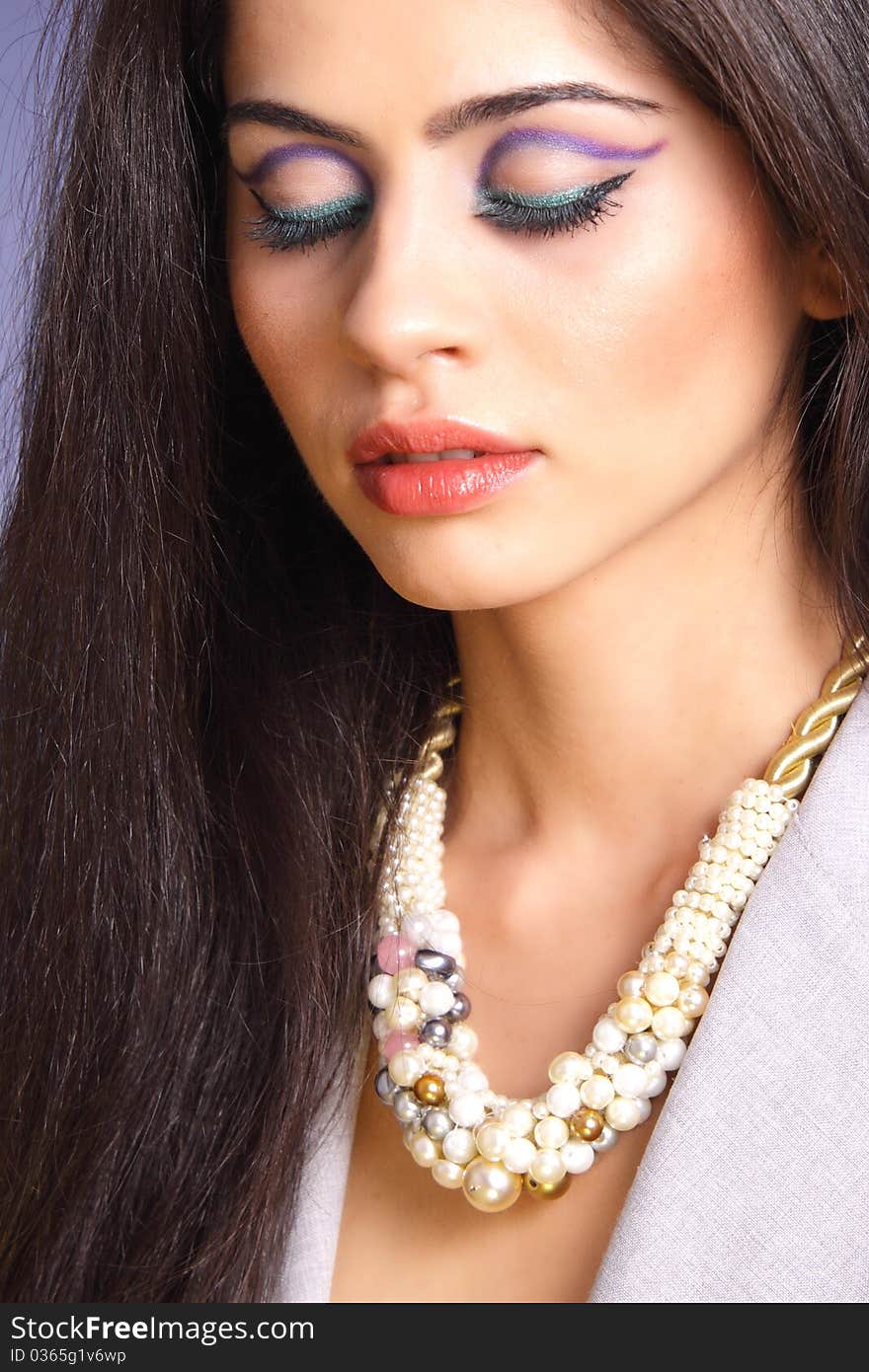 Sexy brunette portrait with eyes closed-close up. Sexy brunette portrait with eyes closed-close up