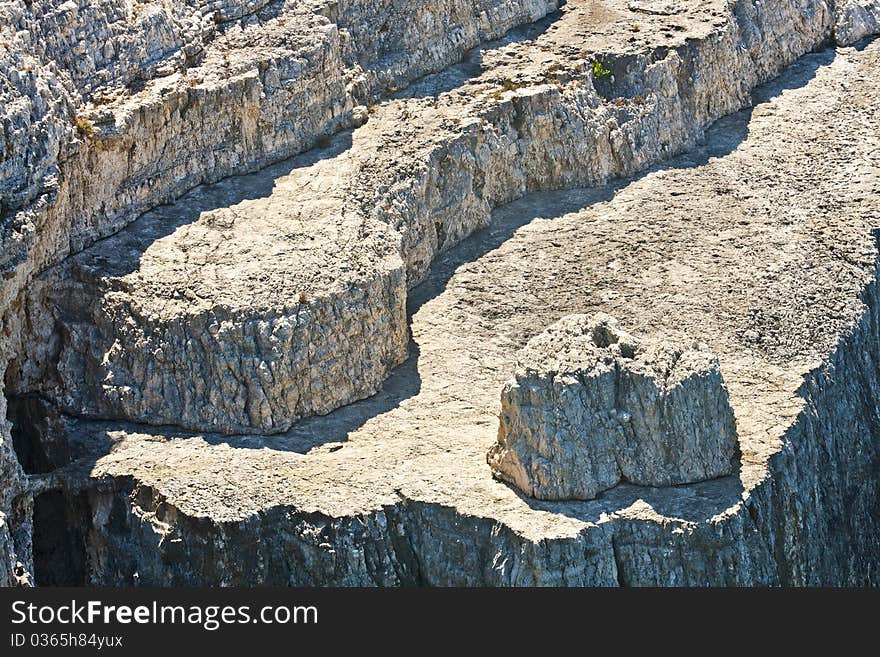 Overlapping layers of rock - earth geology