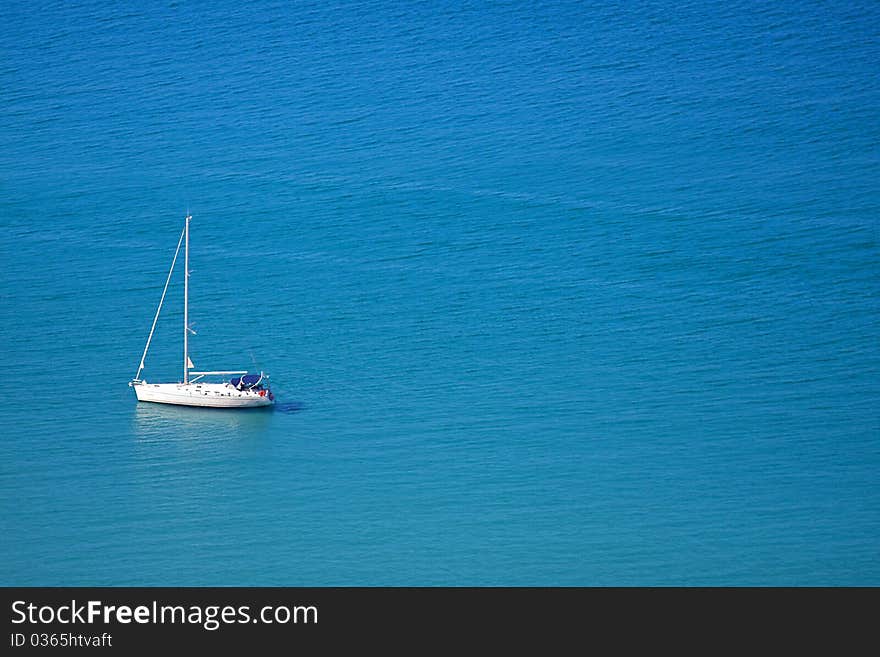 Yacht On A Blue Sea