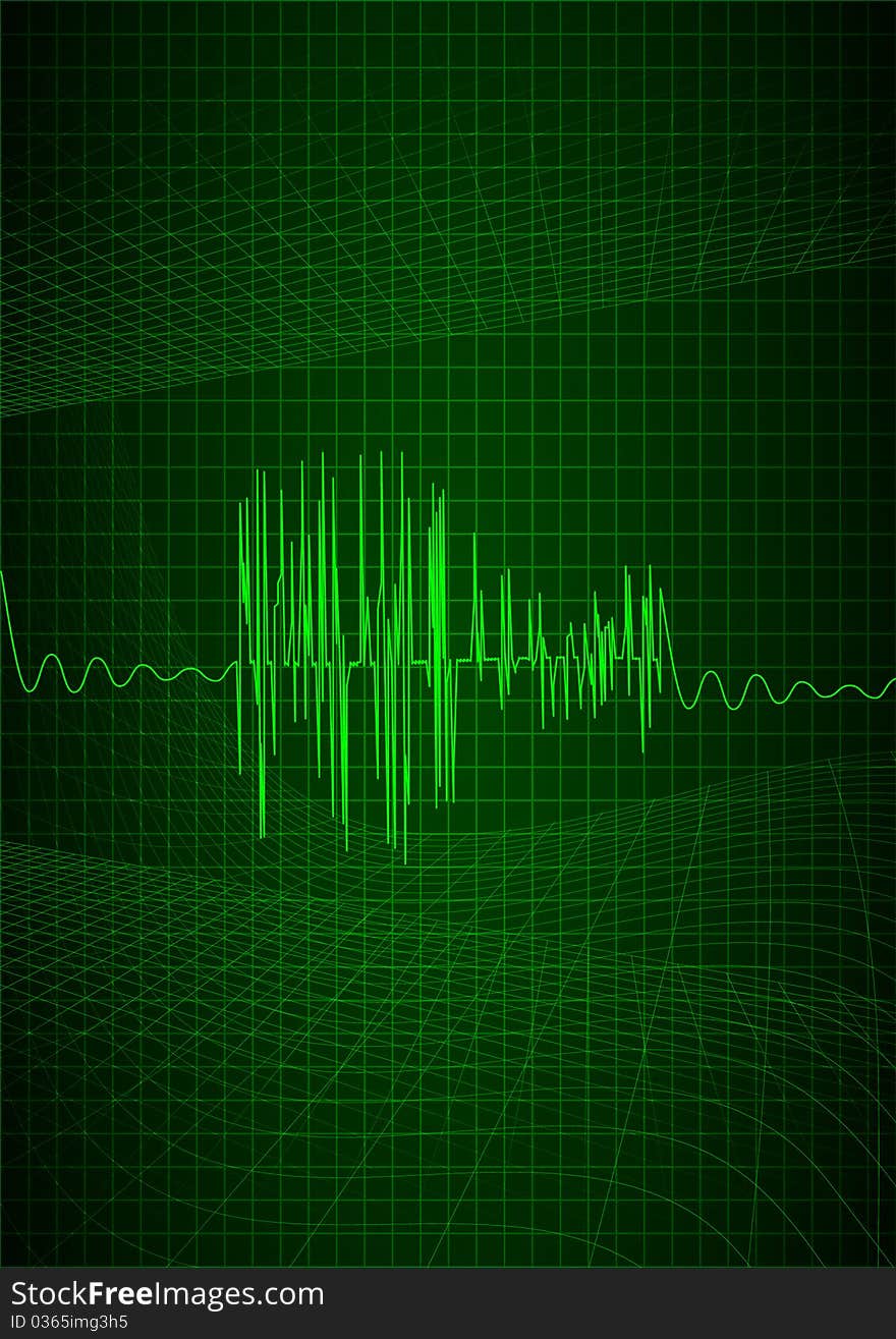 Illustration of a bright green line on a green background. Illustration of a bright green line on a green background