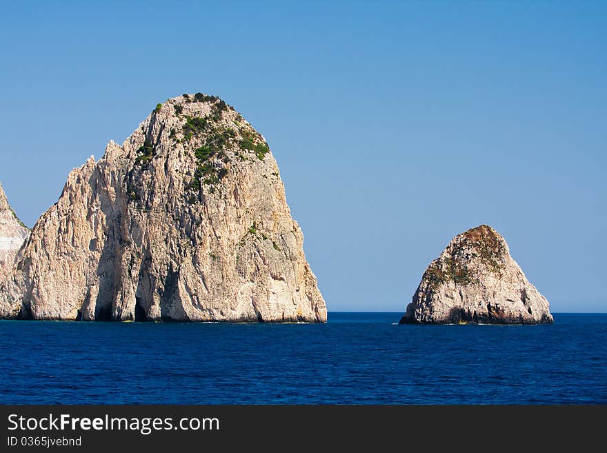 Rocky Islands In The Sea