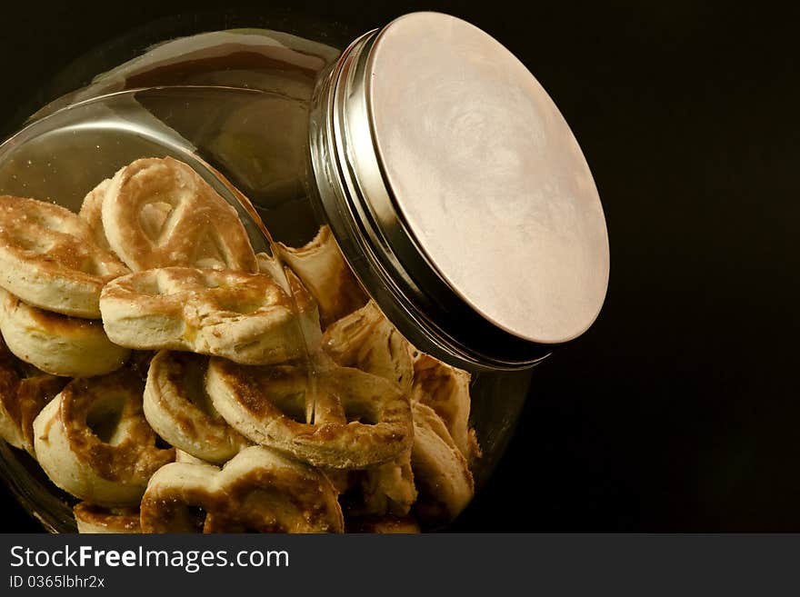 Pretzels in a jar