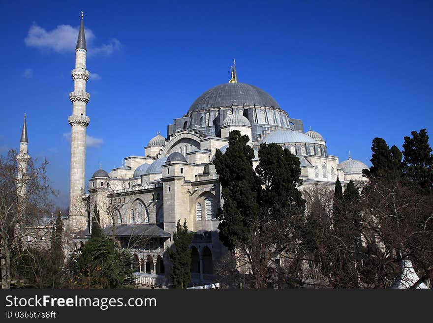 Suleymaniye Mosque in Istanbul,Turkey.