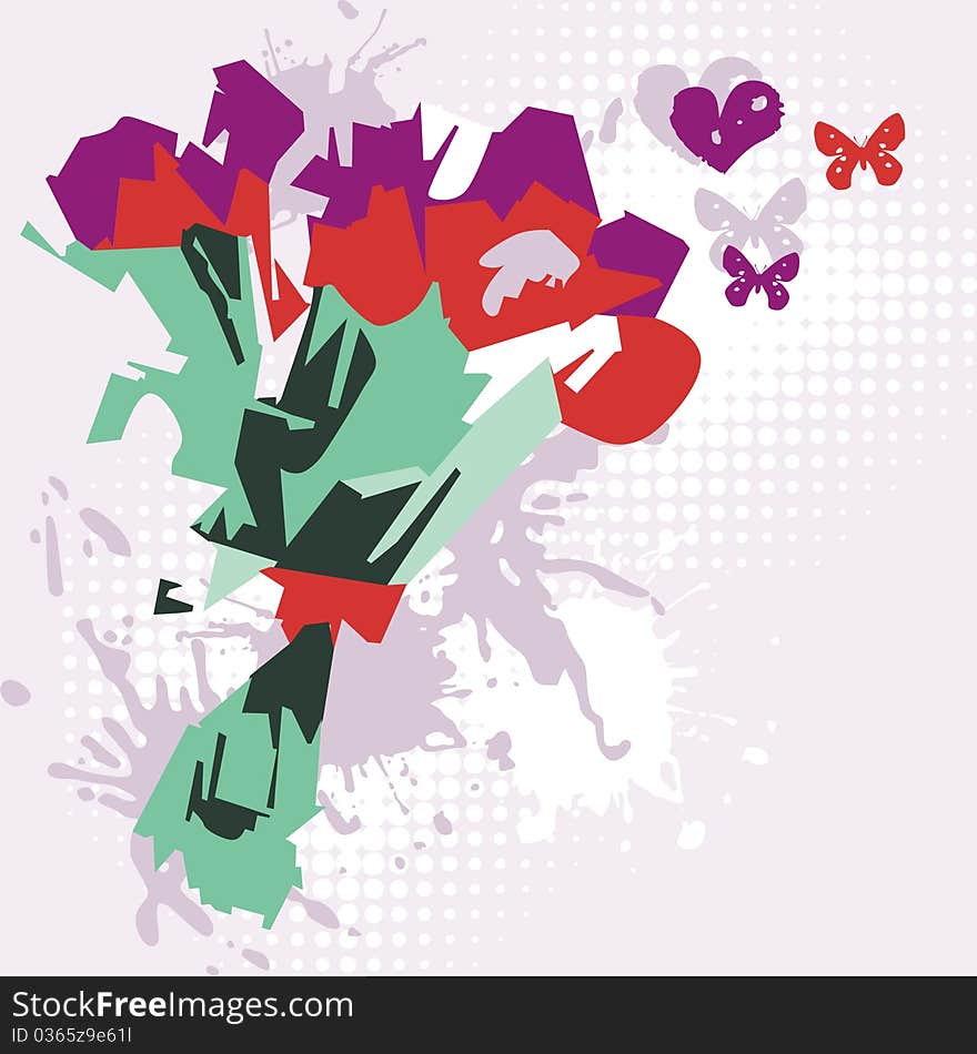 Vector floral bouquet