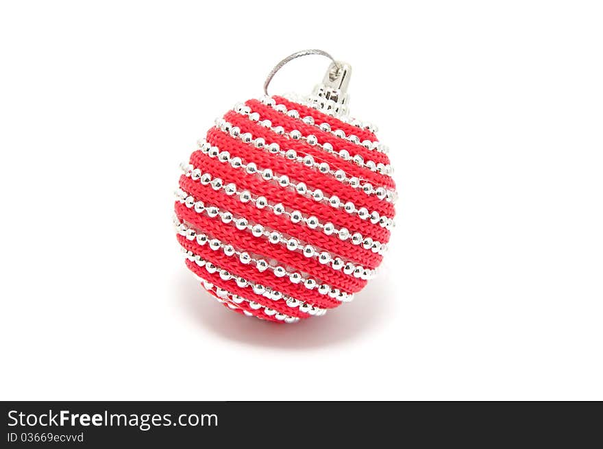 One Christmas decoration on a white background