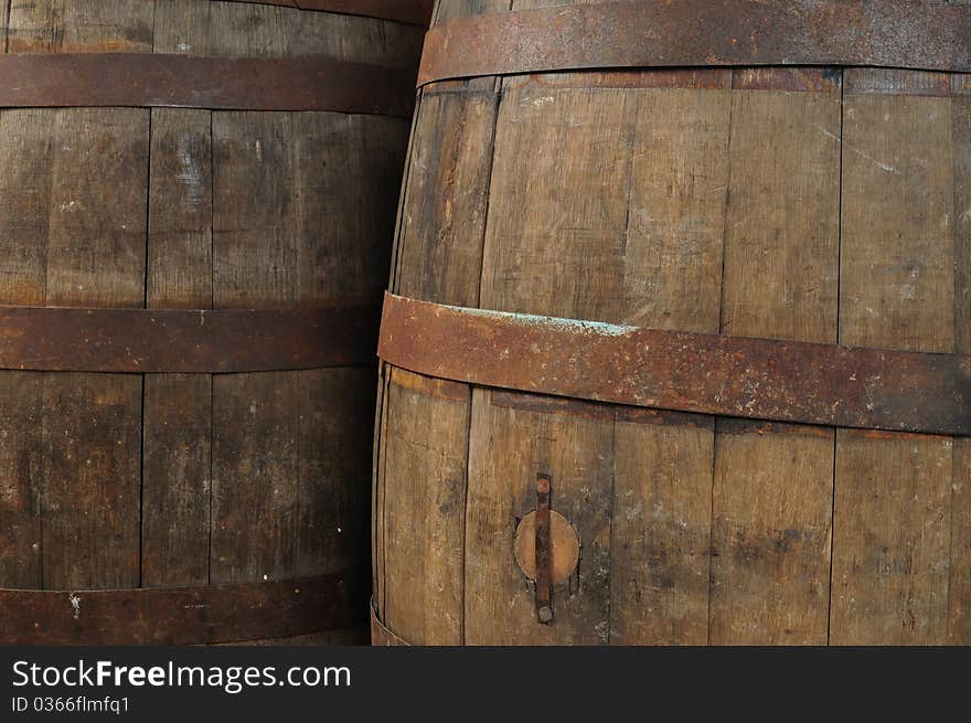 Old barrels.