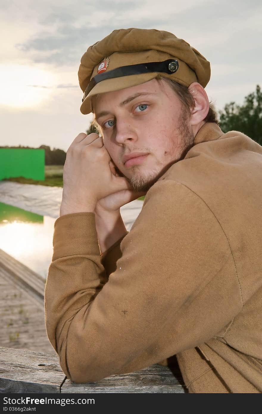 Portrait Of Soldier In Retro Style Picture