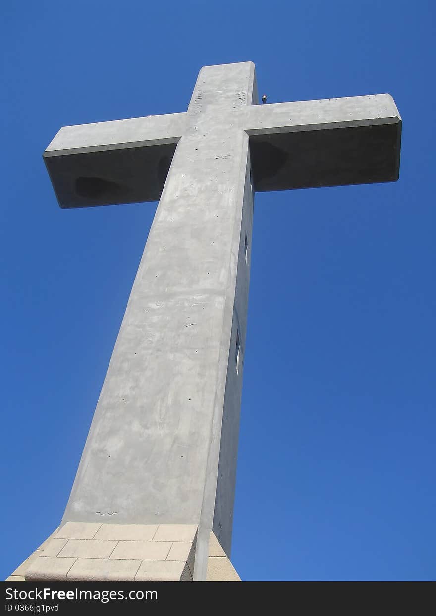 Viewing platform in the form of a cross Greece island Rhodes