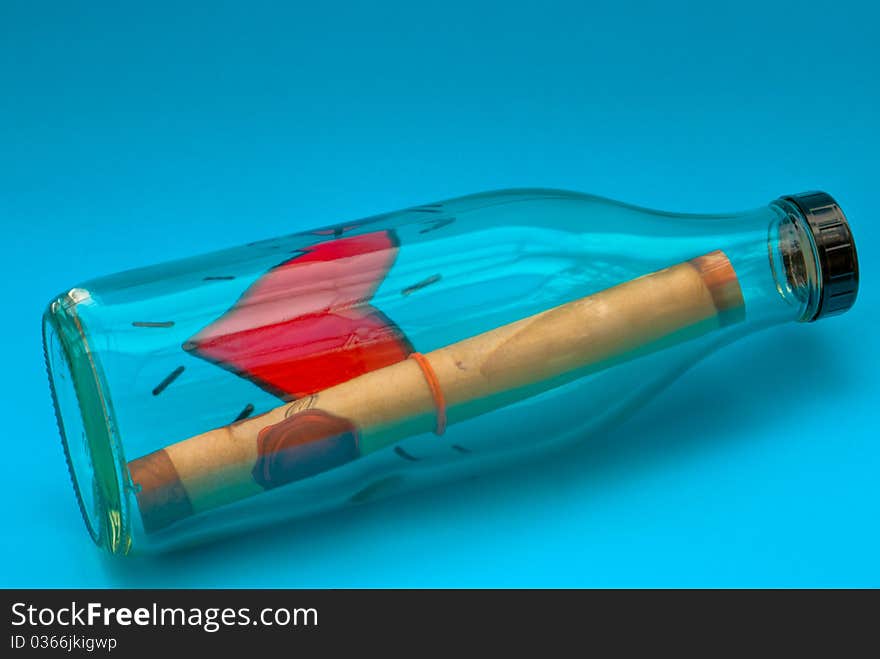 Message in a bottle.