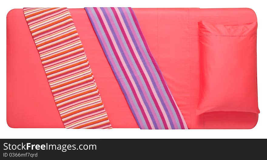 Vibrant color of a bed spreads. Vibrant color of a bed spreads.