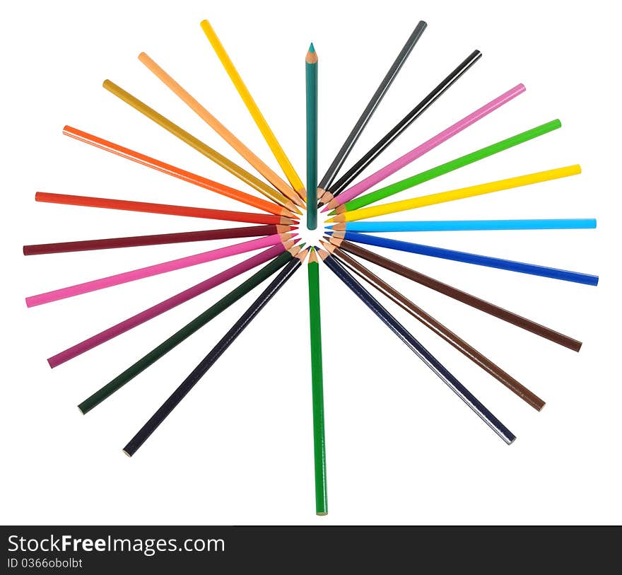 Color Pencils. Isolated