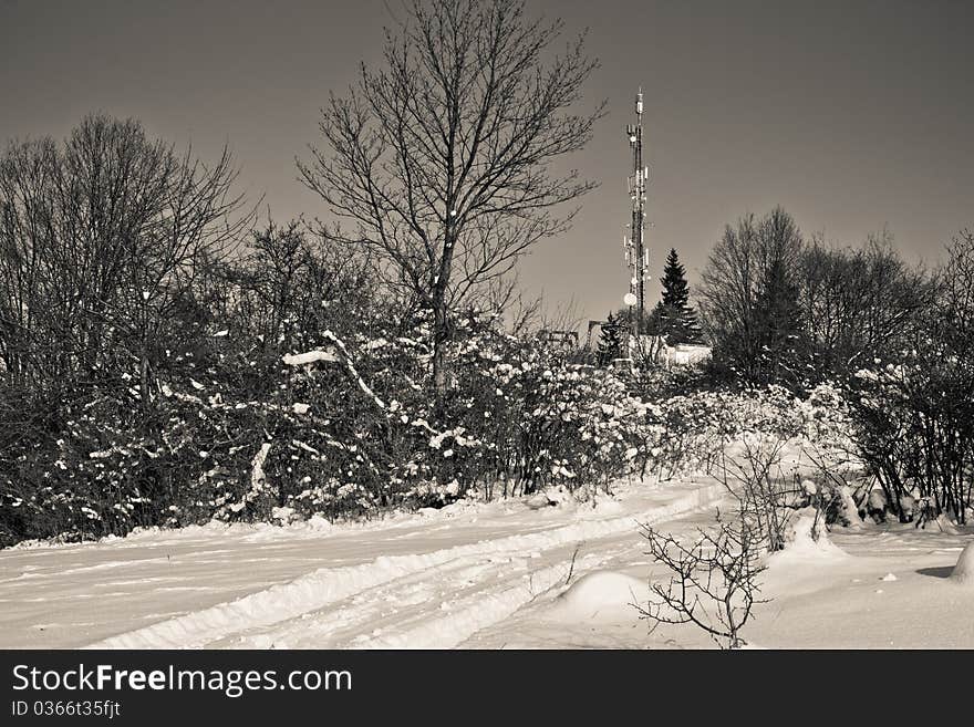 View of the broadcasting station on the nearby Brezovec hill in Dolny Kubin. View of the broadcasting station on the nearby Brezovec hill in Dolny Kubin.