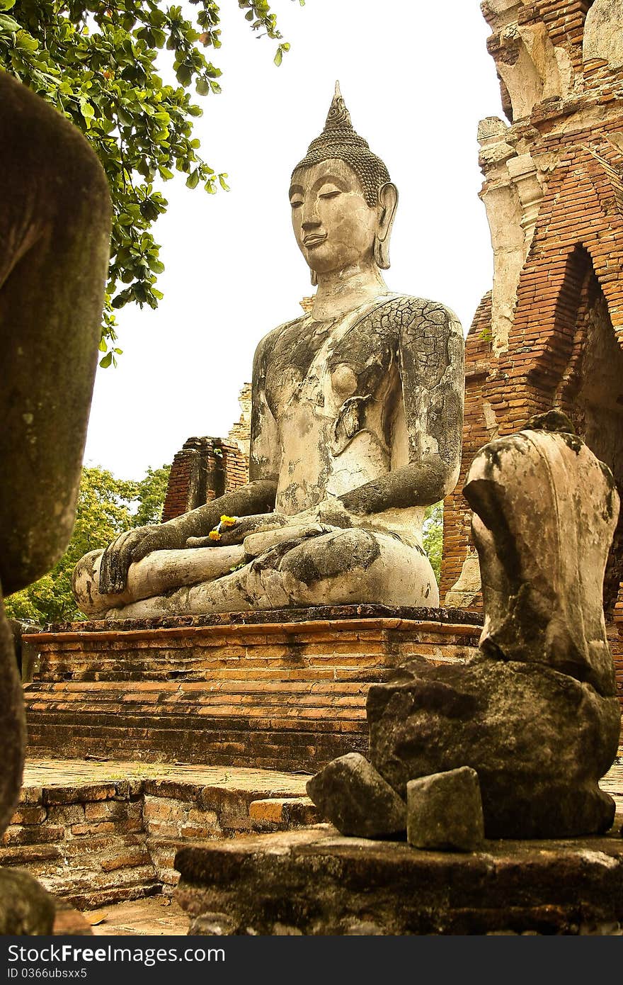 Sedentary Buddha Of Stone Thailand