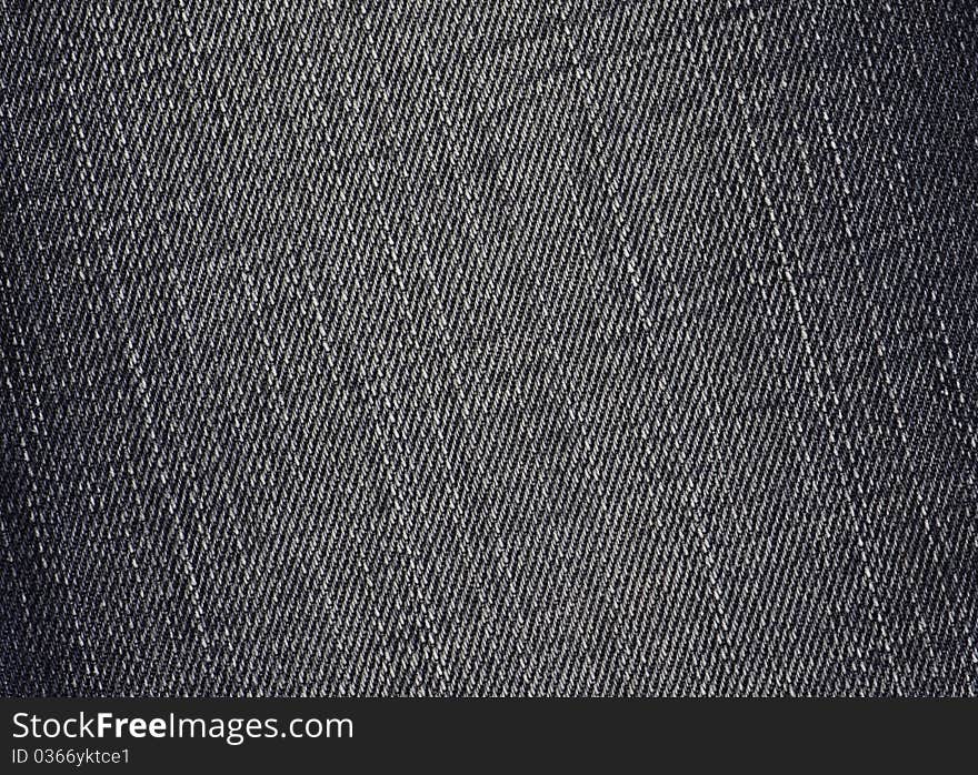 Black denim texture macro shot for background