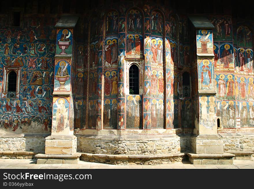 Exterior wall detail from the moldovita monastery