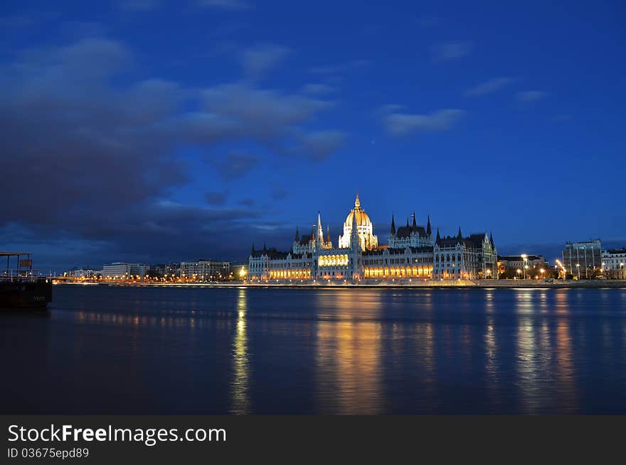 Budapest parliament building panorama