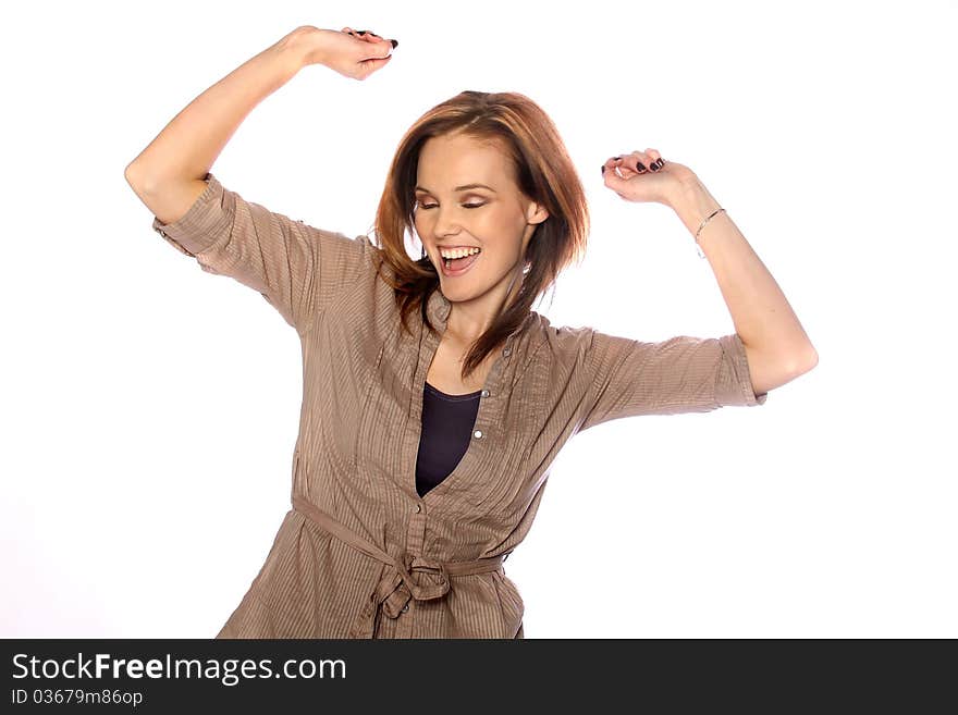 Young woman dancing