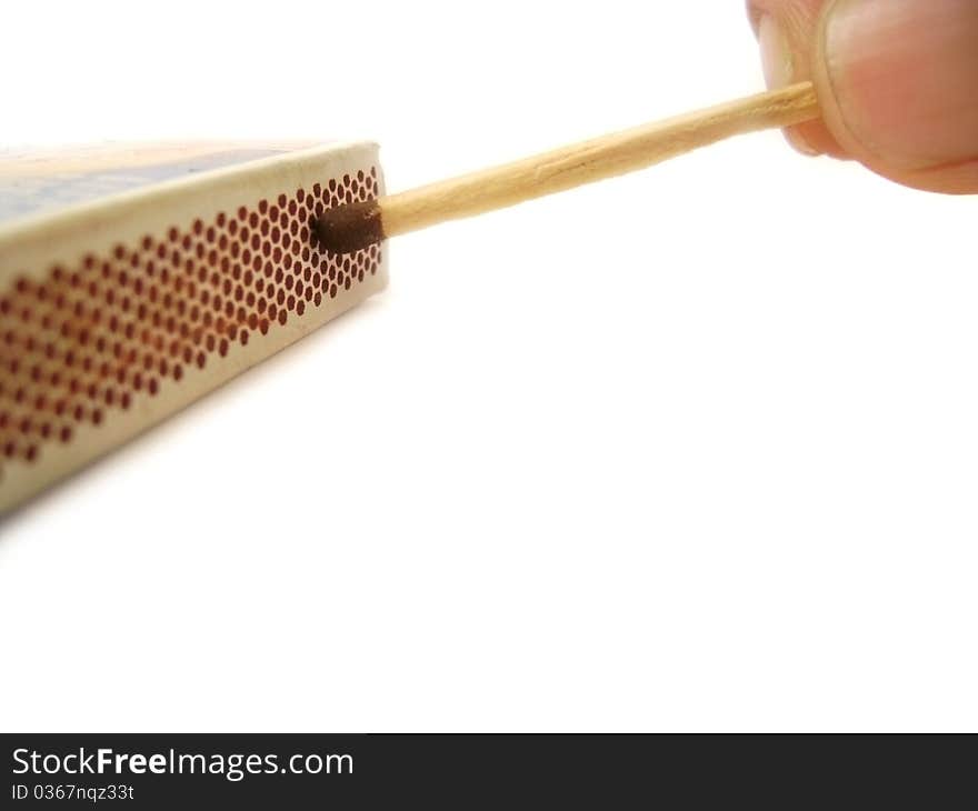 Safety matches isolated on white background