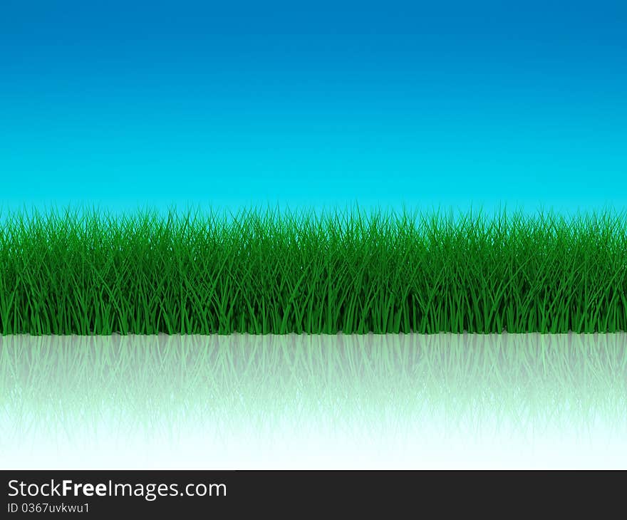 Grass with realistic reflections