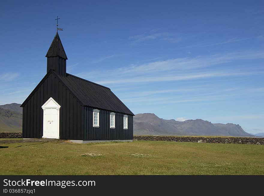 The black church at Búðir, Iceland