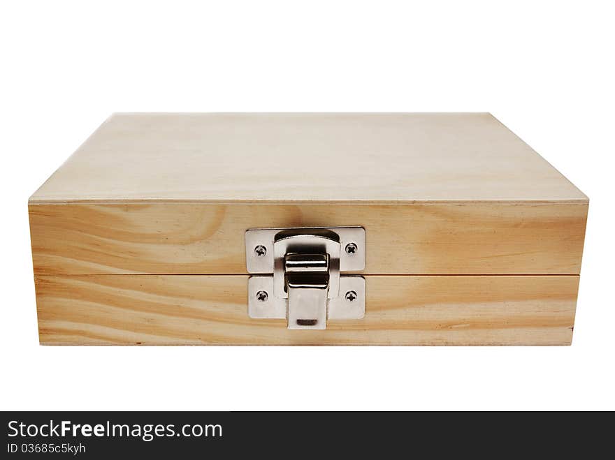 Wooden box. isolated on white background